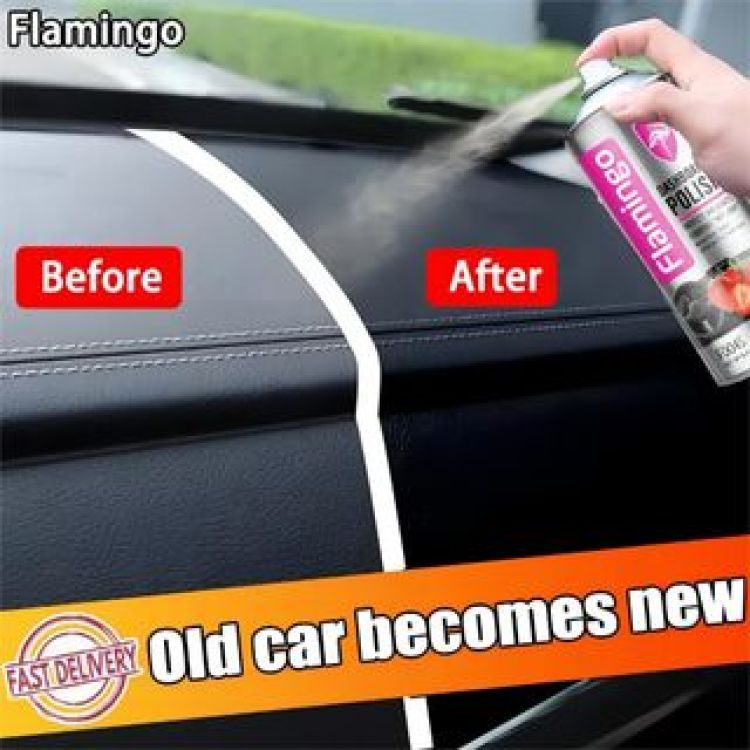 Flamingo Car Dashboard Polishes, Leather,Vinyl Jasmine 450ML