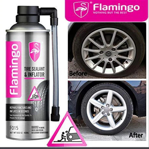Flamingo Tire Sealant & Inflator-Tire Repair & Air Filler | 450ml Emergency Spray