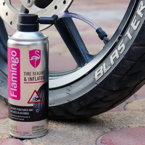 Flamingo Tire Sealant & Inflator-Tire Repair & Air Filler | 450ml Emergency Spray