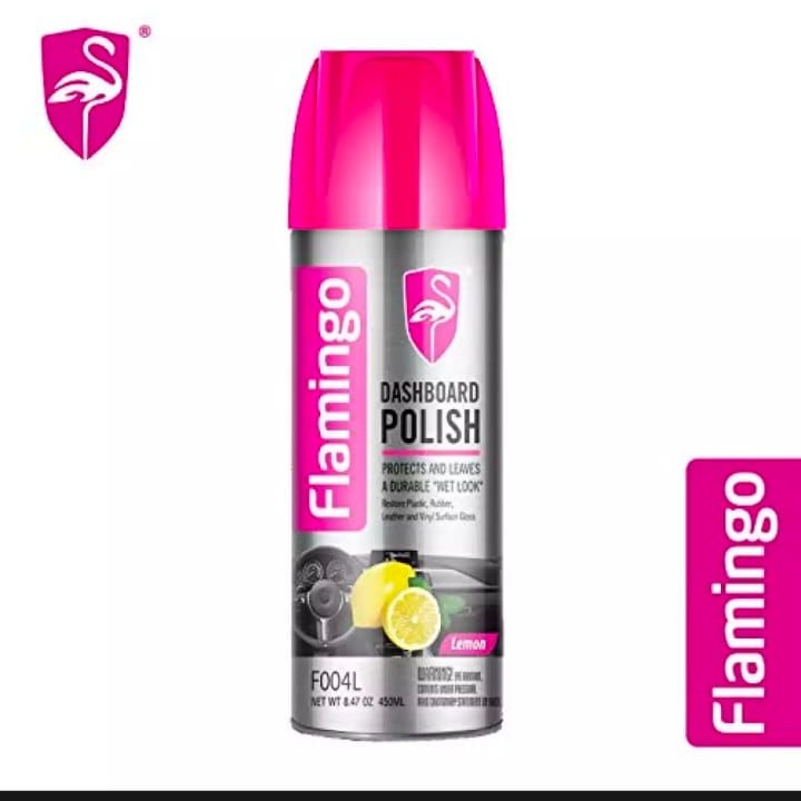 Flamingo Car Dashboard Polishes, Leather,Vinyl Lemon 450ML