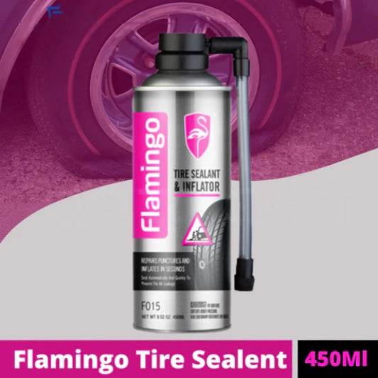 Flamingo Tire Sealant & Inflator-Tire Repair & Air Filler | 450ml Emergency Spray