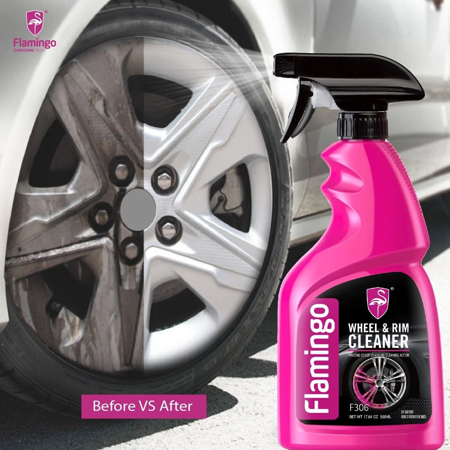 Flamingo Wheel & Rim Cleaner Colour Changing 500ML